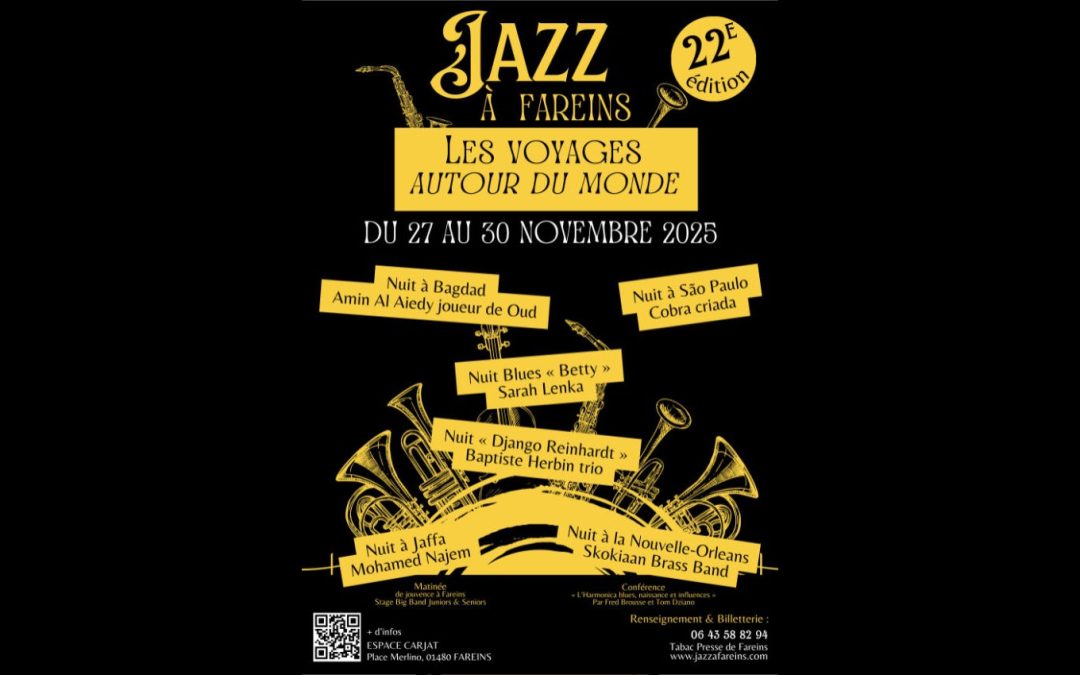 27 au 29/11/2025 – Un aperçu de Jazz à Fareins 2025